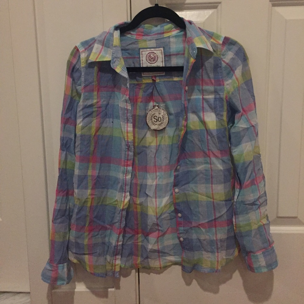 SO plaid button up flannel